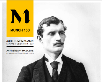 Jubileumsmagasinet Munch150 er både en arrangementskalender og en katalog. Kan hentes gratis på museene, eller lastes ned som PDF.